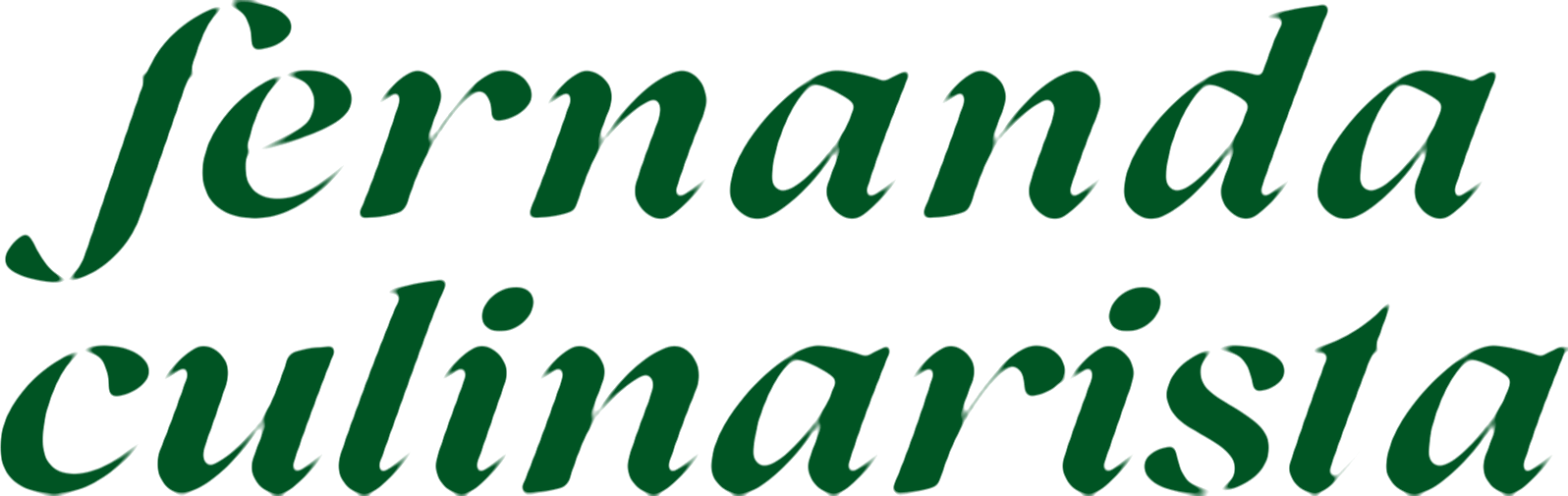 fernanda culinarista wordmark in green