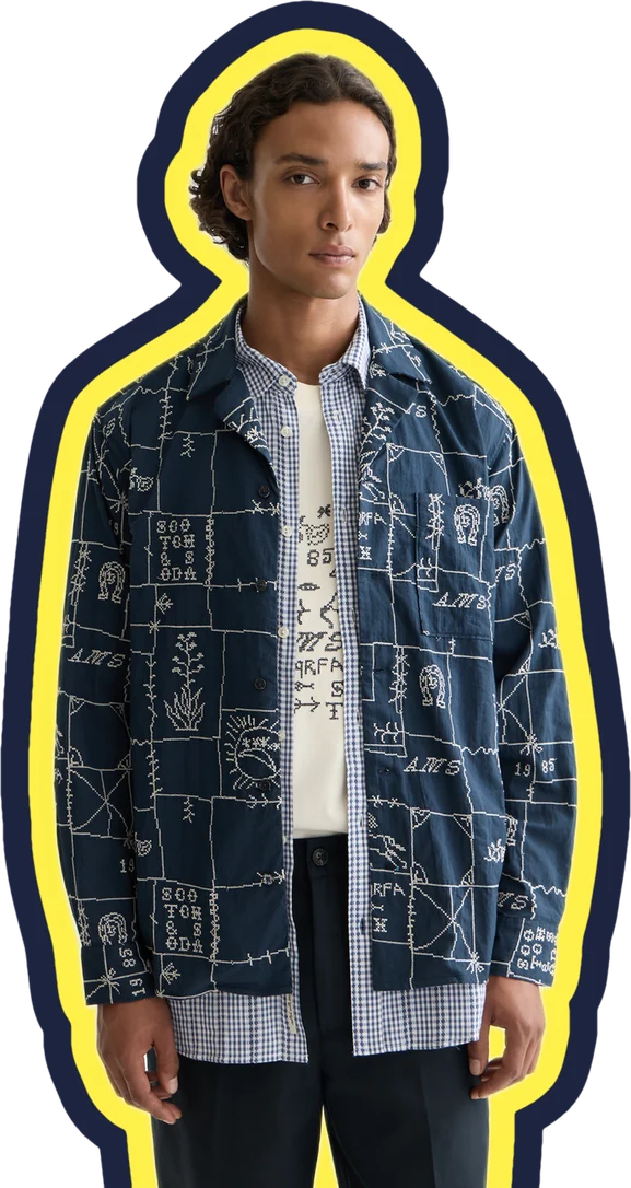 Scotch & Soda embroidered overshirt